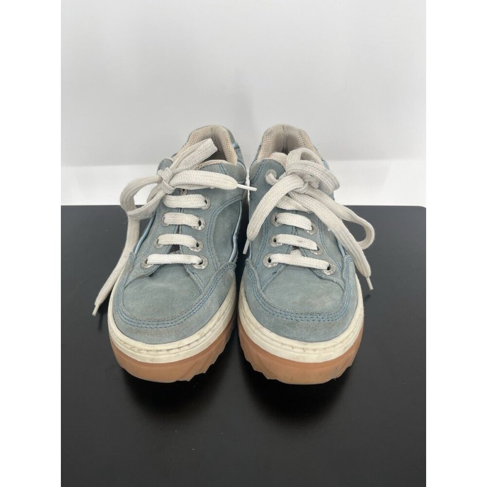 Vintage 90s Y2K AE Sport Blue Suede Sneakers chunky Sole Women’s Size 8